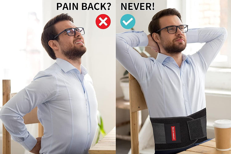 Back Brace for Lower Back Pain Relief - Adjustable Lumbar Support Belt for Sciatica, Herniated Disc, 3D Pad, Scoliosis - Breathable Mesh Lower Back Support with Removable Pad - For Men and Women (Large) Large - BeesActive Australia