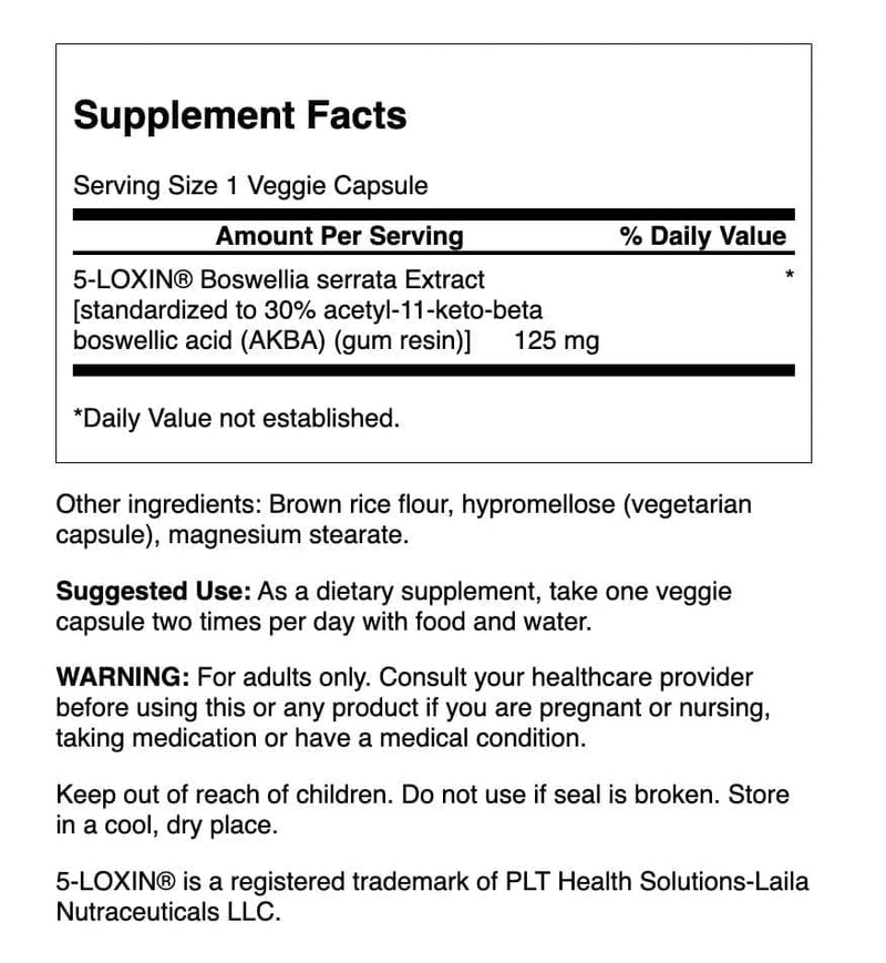 Swanson Boswellia Serrata Extract 125 mg 60 Veg Caps (3 Pack) 60 Count (Pack of 3) - BeesActive Australia