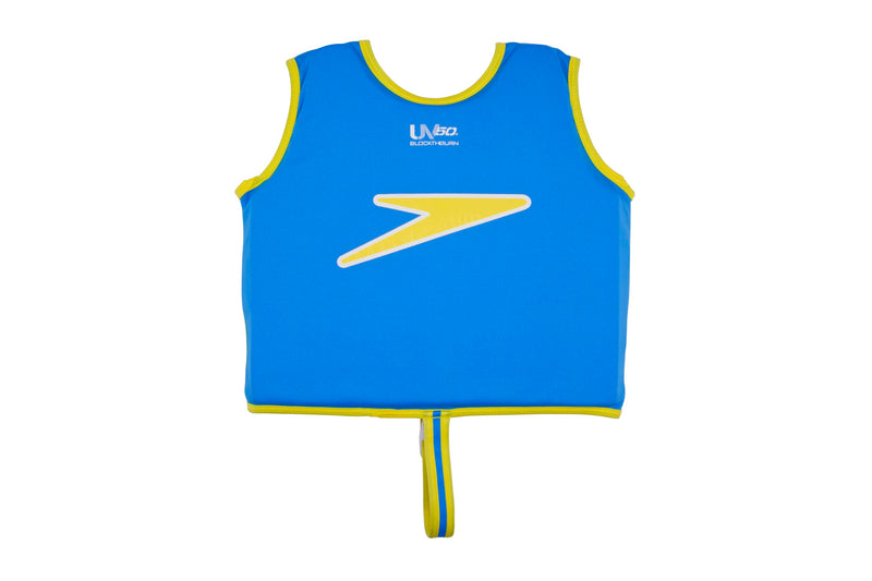 Speedo Kids' Begin to Swim Flotation Classic Life Vest UPF 50 Medium Bondi Blue/Fake Green