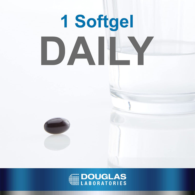 Douglas Laboratories Ubiquinol-QH | CoEnzyme Q10 to Support Healthy Aging and Cardiovascular Function | 30 Softgels | CoEnzyme Q10 and Vitamin E to Support Healthy Aging and Cardiovascular Function*, Non-GMO, Dietary Supplement, Non-GMO