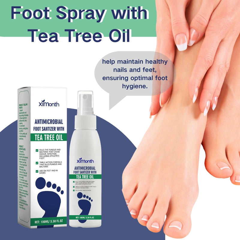 2PCS Foot Spray with Tea Tree Oil,Tea Tree Oil Feet Spray,Foot & Shoe Freshness,Quick-Drying and Travel-Friendly - BeesActive Australia