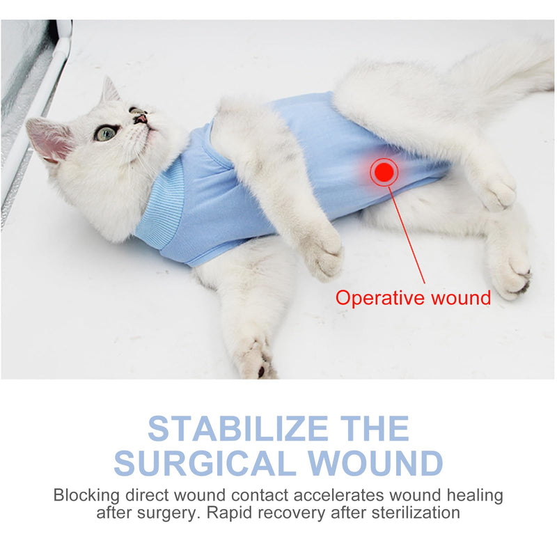Recovery Suit Cat, Cat Bodysuit After Surgery, Cone E Collar Alternative, Pet Surgery Suits, Puppy Protective Clothing, Cat Surgical Recovery Suit for Abdominal Wounds or Skin Diseases (M, Pink) M - BeesActive Australia