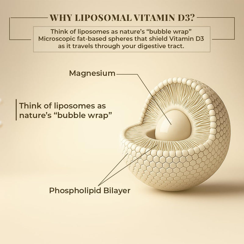 Liposomal Vitamin D3 Plus with Vitamin A & Vitamin K2 for Immune Support, Bone Health & Absorption Skin Support Calcium Utilization & Arterial Health Max 60 Capsules 60 Count (Pack of 1)