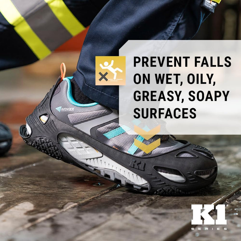 K1 Series SG1 Non-Slip Grip on Oil & Grease for Work/Safety Shoes - Traction Aids for Men & Women in Food Service, Warehouse X-Large