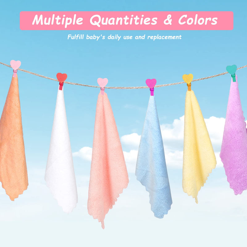 Orighty 24-Pack 7''x9'' Microfiber Coral Fleece Baby Washcloths - Super Soft, Absorbent, Gentle on Newborns, Infants and Toddlers 24 Pack(7x9 inch) - BeesActive Australia