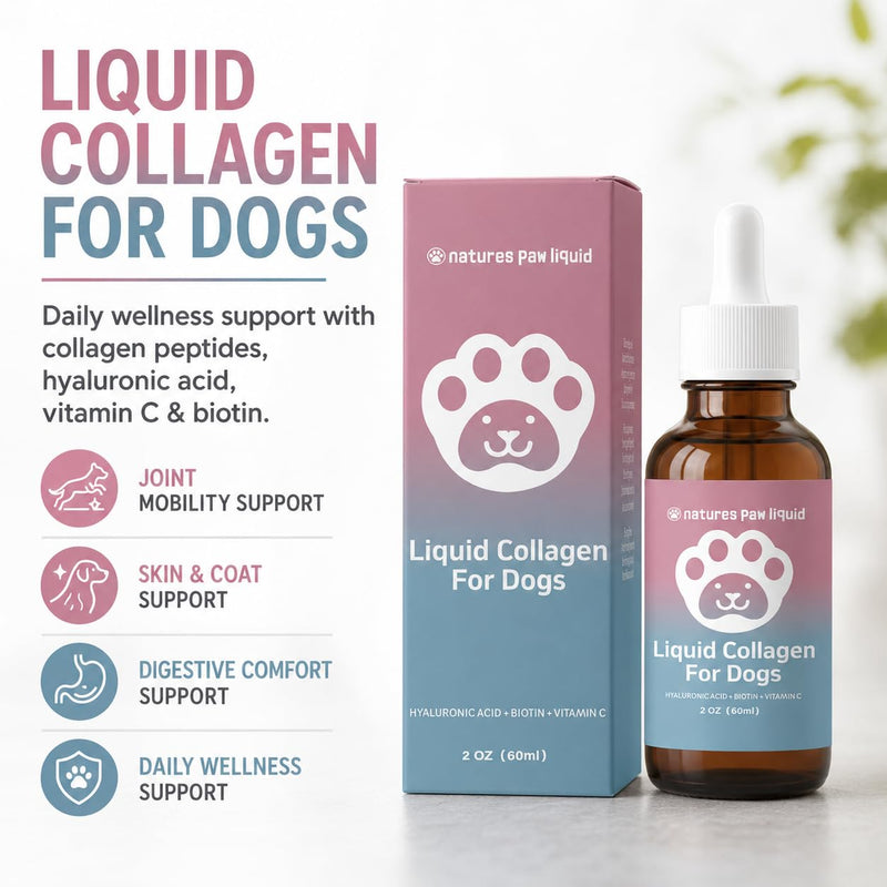 Collagen for Dogs, Healthy Skin & Coat, Supports Joint, Immune System & Hips - Collagen Supplement - 2 Fluid Ounces (1 Pack) 1 pack