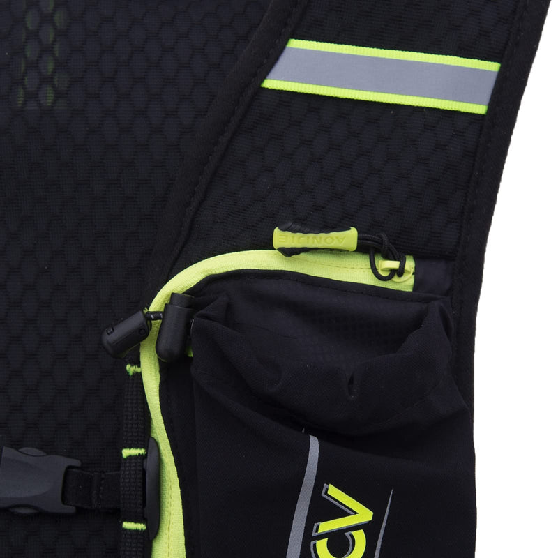 AONIJIE Waterproof and Breathable Running Hydration Vest for Women Men, 4.23oz Lightweight Hydration Vest Backpack Fits 6.8" Phones, for Hiking Cycling Race Marathon Black