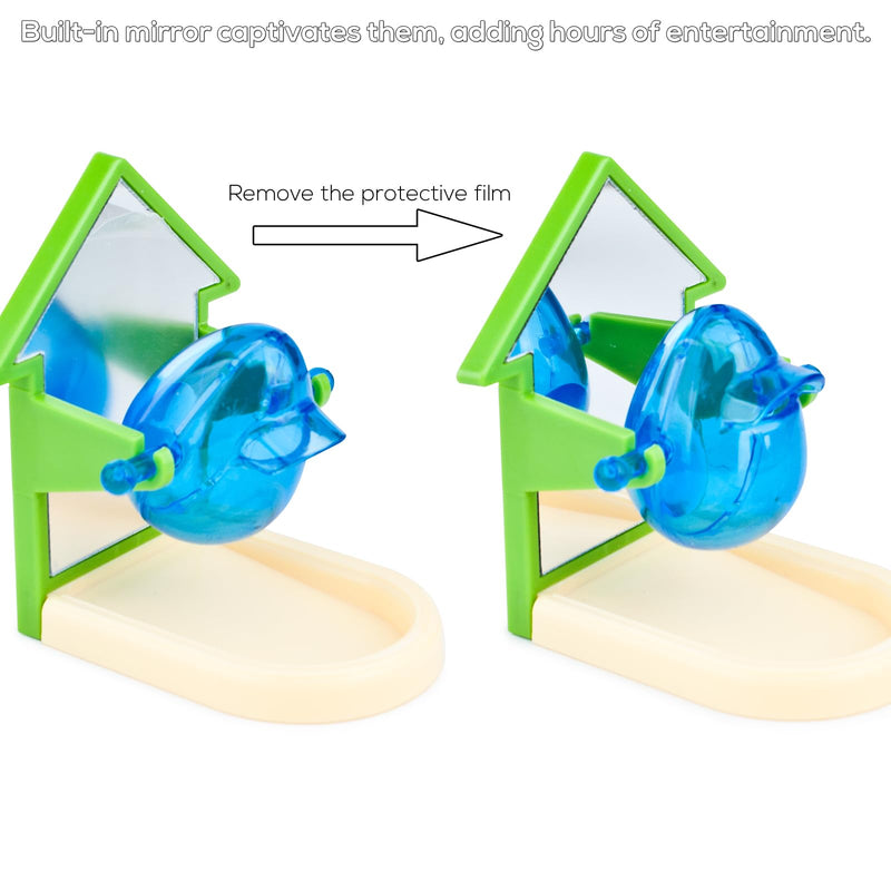 Treat Dispensing Feeder for Parrots and Fancy Rats: A Fun Interactive Foraging Toy with a Mirror; Enrichment Toy for Parakeets, Cockatiels, Conures, African Greys, Fancy Mice; Puzzle Games for Rats - BeesActive Australia