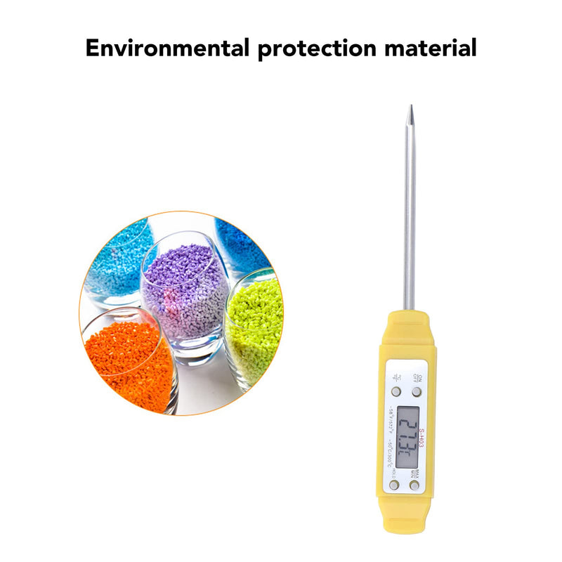 Akozon Digital Food Thermometer Automatic Calibration Pen High Accuracy Electronic Pocket Thermometer Yellow Home and Family Appliance and Decor - BeesActive Australia