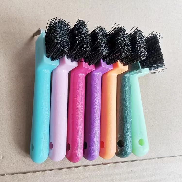 Horseshoe Brush- Horse Hoof Pick Brush with Soft Touch Rubber Handle- Horse Pick Brush Horse Grooming Tools- Portable Hoofpick- Hoof Care and Claw Care for Horse Sheep - BeesActive Australia