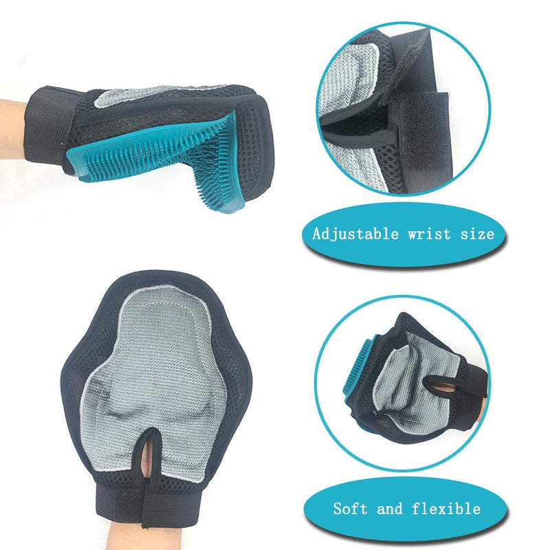 Horse Massage Glove, Horse Grooming Brush, Multifunctional Horse Brush Glove, Breathable Horse Hair Remover Mitt for Horse Dog and Cat Washing Grooming Shedding - BeesActive Australia