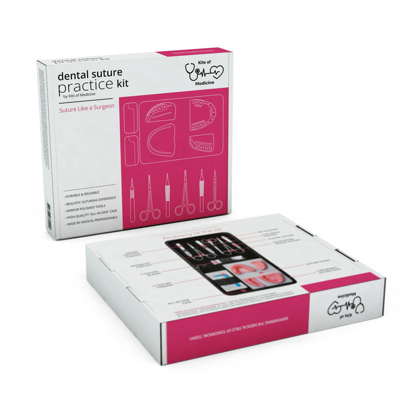 Dental Suture Practice Kit | Complete Suturing Kit Including 4 Suture Pads | Perfect Dentist Gifts | 6 Quality Dental Suture Tools | Suturing Practice | OSCE Dentistry | Perfect Suture Material - BeesActive Australia