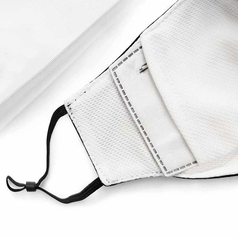 NBDIB Adult Adjustable Face Protection with Filter Pocket and Nose Wire Black Breathable Cloth Mask with 10Pcs Filters 3+10pcs
