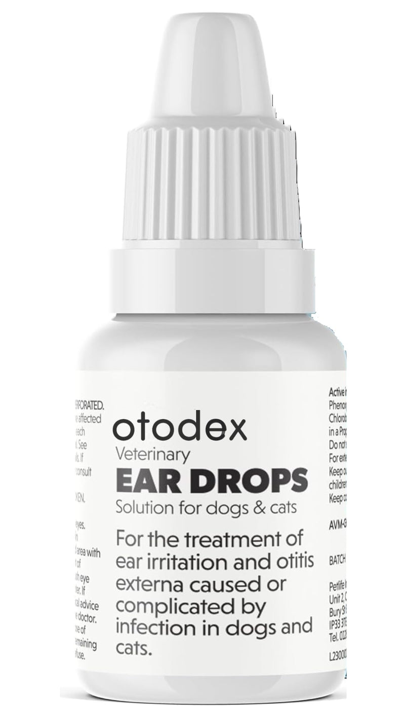 Otodex Dog Ear Cleaner | Dog Ear Drops | Ear Drops for Dogs | Ear Mite Treatment for Dogs | Cat & Dog Ear Infection Treatment | Ear Cleaner for Dogs UK | Dog and Cat Itchy Ear Treatment 14ml