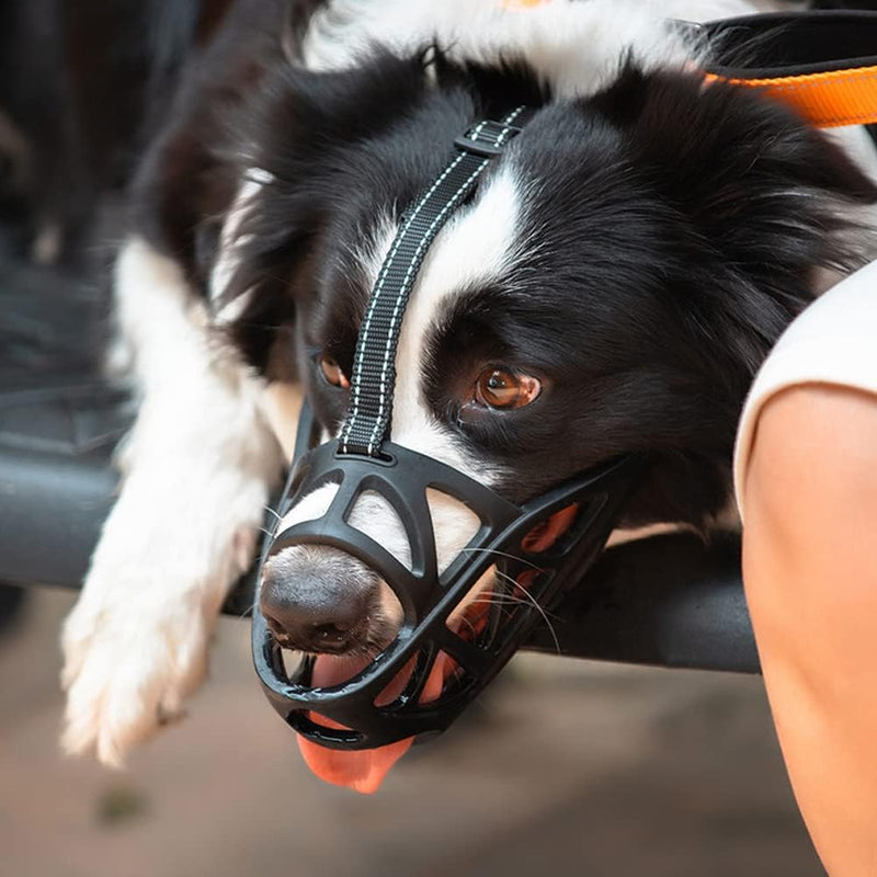 KITAINE Dog Muzzle, Soft Humane Rubber Basket Muzzle Upgrade for Small Pups Medium Large Dog Muzzle Best to Prevent Biting Chewing Barking, Muzzle Allows Free Pant Drink S - BeesActive Australia