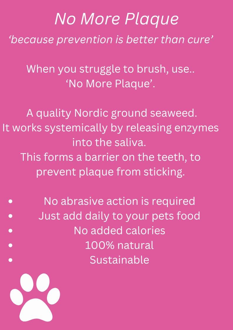 Dog Dental Powder for Teeth Cleaning & Plaque Removal – Fresh Breath Support, Natural Seaweed Formula – No Brushing Dog Tooth Powder – 2 x 100g 200g