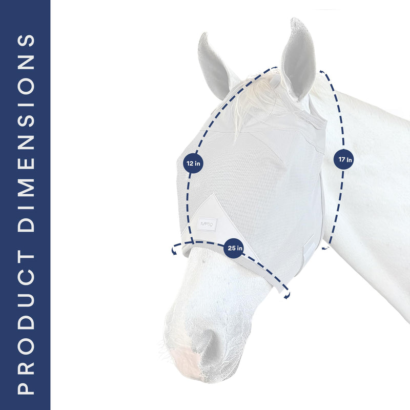 Horse Fly Mask Without Ears, Built-in Visor Breathable Lightweight Horse Fly Mask, 95% UV Eye Protection Horse Supplies, UV Fly Mask for Horses - BeesActive Australia