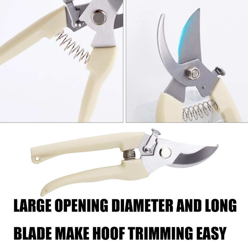 BOXOB Goat Hoof Trimmers, Stainless Steel Goat Toe Trimming Tool with Spring Hoof Shears Sheep Nail Clippers for Sheep Pigs Horses Livestock Nail Scissors and Garden Potted Tree Pruner Plant Pruning