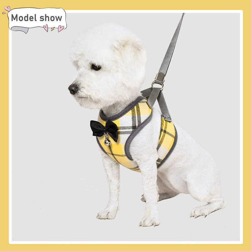 Cat Harness, Dog Harness and Leash Set, Bunny Rabbit Ferret Harness with Adjustable Buckle Comfort for Pet Kitten Small Animals Harnesses XS Yellow - BeesActive Australia