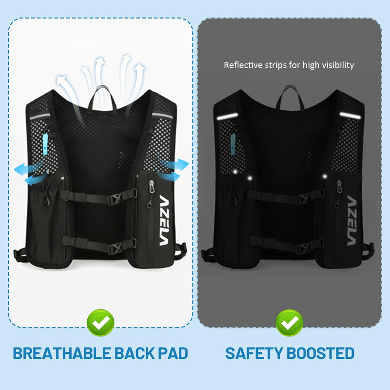 Esoes Running Hydration Vest for Women & Men, Running Vest Pack with 2L Water Bladder Lightweight Water Backpack for Hiking Trail Cycling Race Marathon
