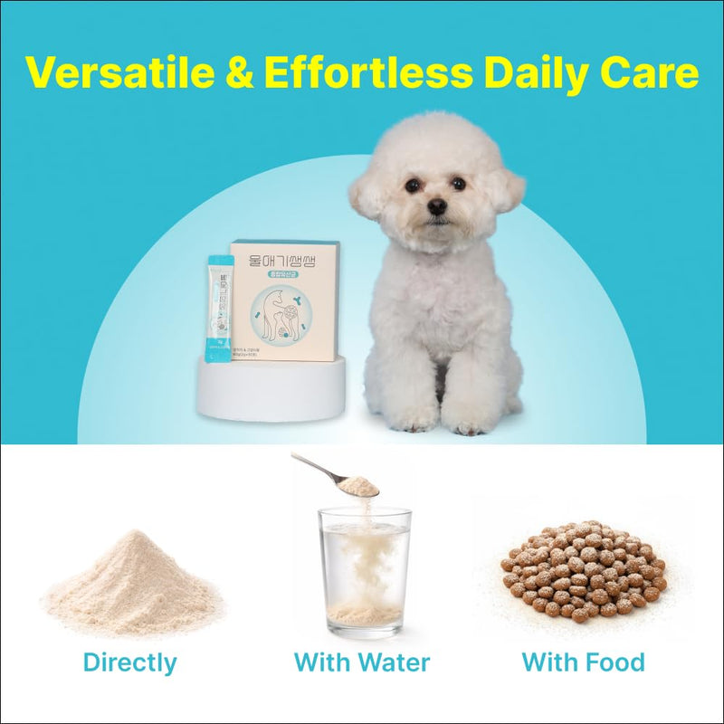 Probiotic Supplement for Dog and Cat - 10 Billion CFU Powder for Sensitive Stomach, Gas, Diarrhea & Seasonal Allergy Itch Relief - Easy to Feed (1 Pack, 30 Count)