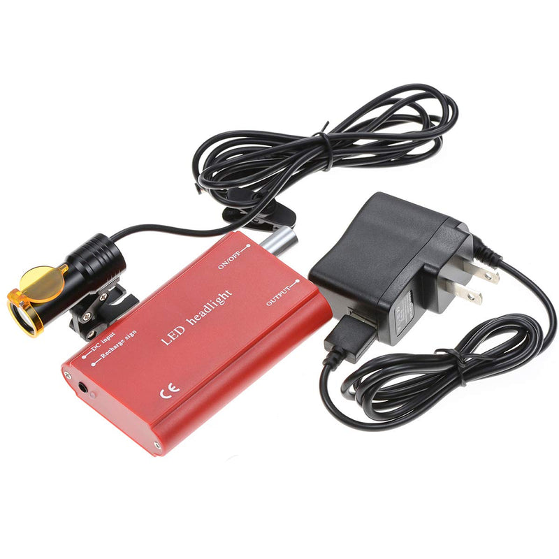 5W LED Headlight Plastic Belt Insert Clip with Filter Waist Hanging On Magnifier Loupes Red Headlamp