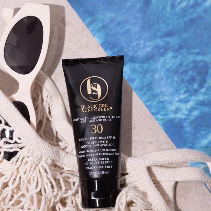 Face & Body Moisturizing Sunscreen Lotion SPF 30, No White-Residue for Melanin Rich Skin (2 Fl. Oz.) SPF-30-2oz - BeesActive Australia