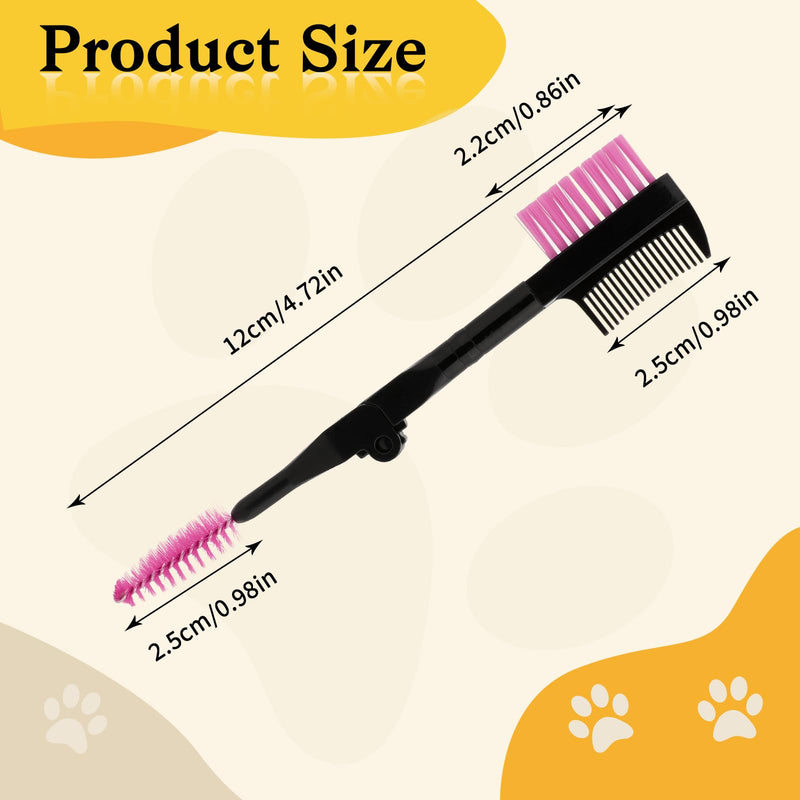3 Pcs Dog Tear Stain Comb, Dog Face Comb, Dog Eye Brush, Tear Stain Comb for Small Dogs, Pet Tear Marks Brush, Pets Eye Cleaning Combs, Removing Crust Mucus and Flea Pink - BeesActive Australia