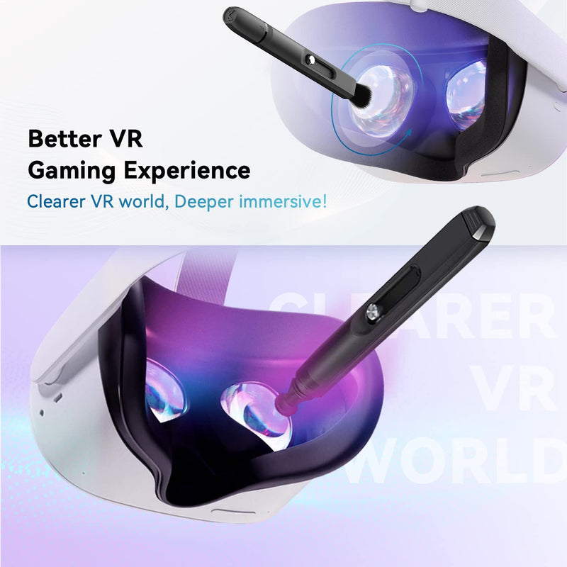 Lens Cleaning Pen Compatible with Quest 2 Pro Quest 3 Apple Vision Pro, Optical Lens Dust and Fingerprint Cleaning for Valve Index, PSVR 2, HTC Vive, Pico 4, Pimax VR Headset, DJI Drone and Cameras - BeesActive Australia