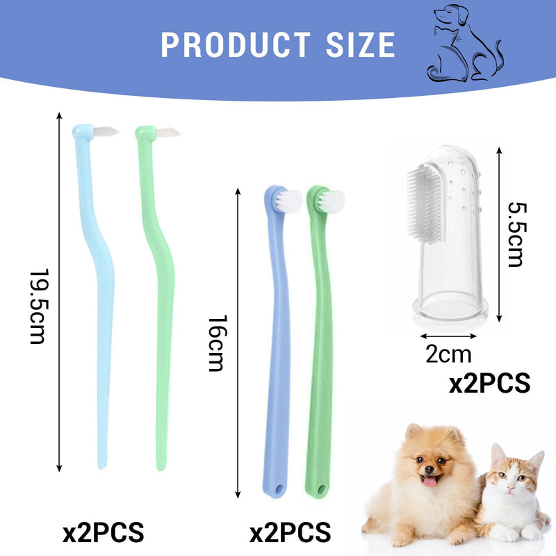 YANINEE 6 pieces soft silicone cat toothbrush set, nylon cat toothbrush, cat toothbrush - BeesActive Australia