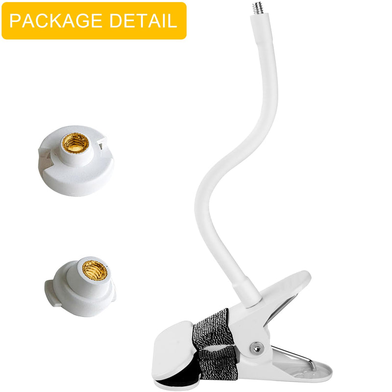 Flexible Baby Monitor Clip Mount Compatible with HelloBaby HB65/HB6550/HB6558/HB66/HB248,ANMEATE SM935E/SM650 Baby Monitor, Hellobaby Camera Mount Attach Your Baby Cam Wherever White - BeesActive Australia
