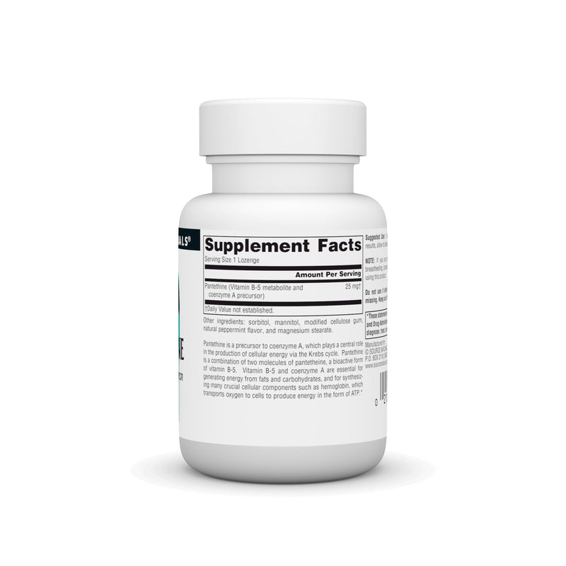 Source Naturals Pantethine B-5 Coenzyme Precursor, 25 mg - 60 Lozenges 1 60 Count (Pack of 1)