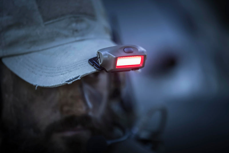 Streamlight 61706 Bandit 180-Lumen USB Rechargeable Red LED Headlamp with Elastic Head Strap, Clip, and USB Cable, Coyote - BeesActive Australia