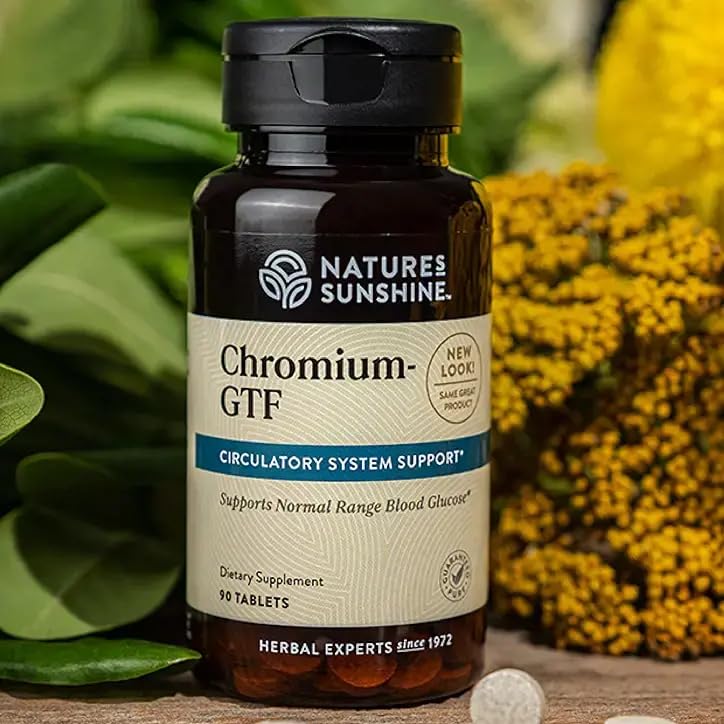Nature's Sunshine Chromium GTF, 300MCG, 90 Tablets | Chromium Promotes Blood Sugar and Blood Fat Levels Already in the Normal Range and Helps Transport Glucose into Cells - BeesActive Australia