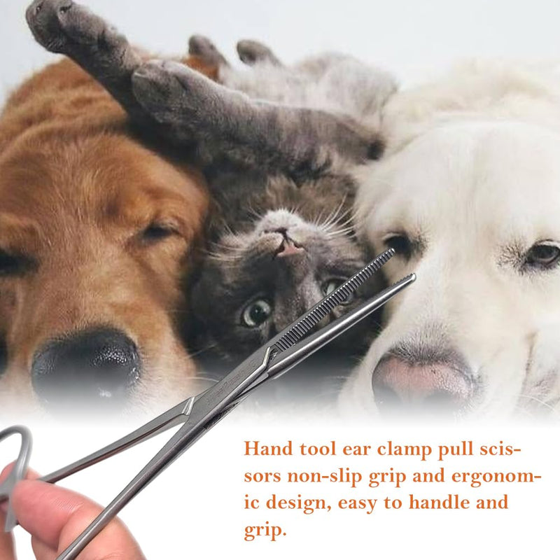 Pet Ear Hair Tweezers, Stainless Steel Hemostat, Pet Tweezers for Dogs and Cats, Hemostat, Veterinary Forceps, Pet Puller Tweezers, Straight End Clamp, Pet Puller Tweezers - BeesActive Australia