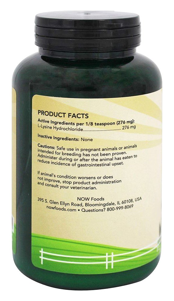 Now Pets L-Lysine for Cats Powder, 8 oz, Pack of 2