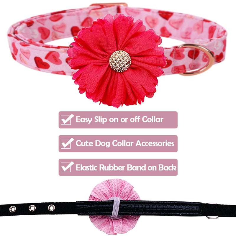PET SHOW 4pcs Dog Flowers Collar Charms Slides Attachment Accessories For Small Medium Large Dogs Cat Puppy Bows Grooming Supplies… G 2.5"/2.8" - BeesActive Australia