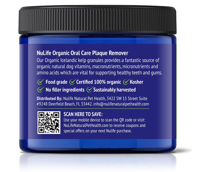 Dog Teeth Cleaning Powder, Dog Plaque and Tartar Remover, Bad Breath Treatment for Dogs with USDA Organic Sea Kelp Powder, Dog Dental Care Made Easy, for All Ages, 6oz - PawsPlanet Australia