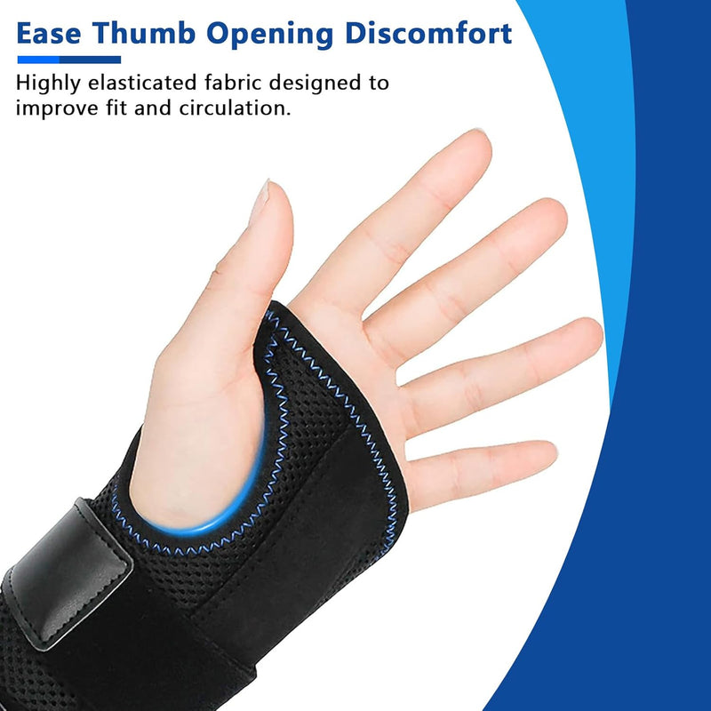 FREETOO Doctor Approved Wrist Support with 3 Stays,Adjustable Day Night Carpal Tunnel Wrist Splint for Men Women,Wrist Support Brace for Arthritis,Tendonitis,Sprained,RSI, Sports Protect, Right(S/M) Right(13-20CM) Right-RoseRed - BeesActive Australia