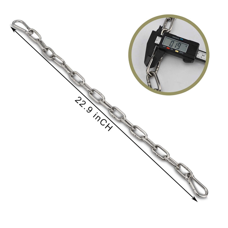 2Pcs Gate Chain Lock,Stainless Steel Gate Latch Lock with Carabiner for Horse Stall Barn Fence,22.9 Inch - BeesActive Australia