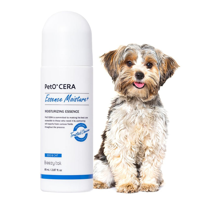 Breezytail PetO'CERA Moisture Essence Plus, Dry, Itchy Skin Care & Hot Spot, Irritation Relief Roll-on Serum for Dogs & Cats. Soothing Moisturizer, Hypoallergenic (85ml / 2.87 fl oz)