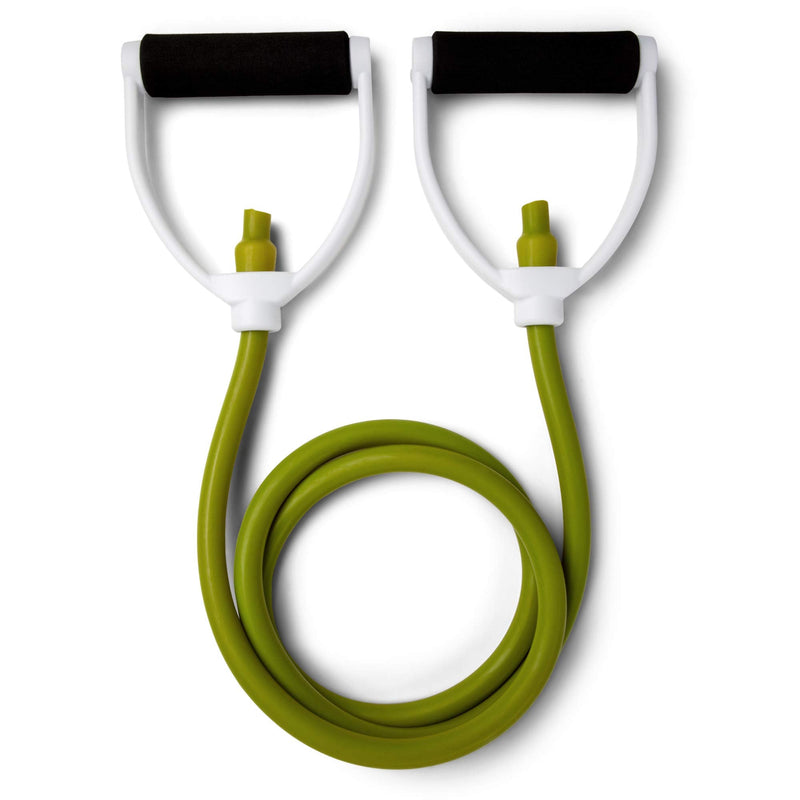 Champion Sports Resistance Tube Bands for Men and Women, Durable Stretch Fitness Band for Strength Training, Stretching, Rehabilitation- Premium Home Workout Equipment - 80 Lbs Resistance Tubing-Green - BeesActive Australia