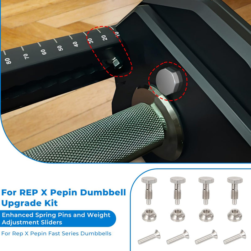 For REP X PEPIN Dumbbell Upgrade Kit Enhanced Spring Pins And Weight Adjustment Sliders - BeesActive Australia