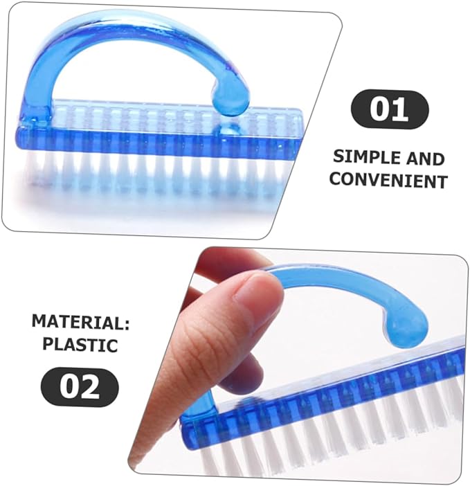 UKCOCO 4pcs Manicure Tools,Manicure Brush,Nail Cleaning Tools,Manicure Dust Brush,Nail Cleaning Brush,Nail Brush Stiff Bristles Fingernail Brush,Nail Scrub Brush,Nail Scrub Brush,Nail Cleaning Tool - BeesActive Australia