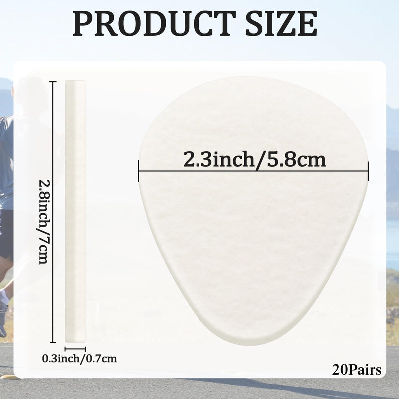 Syhood 40 Pieces Metatarsal Pad Men Women 1/4 Inch Thick Ball of Foot Pain Relief Cushions Thick Metatarsal Felt Pads Cushion Pain Relief Forefoot Support Mat(White) White - BeesActive Australia