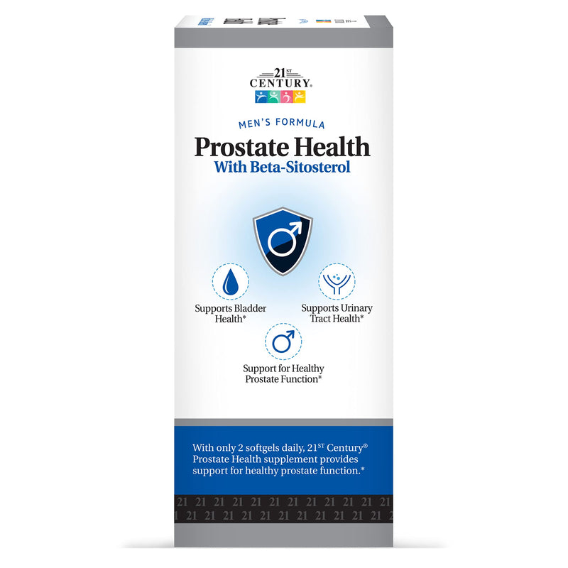 21st Century Prostate Health with Beta-Sitosterol 125mg, 60 Softgels | Prostate Health Supplement with Beta-Sitosterol 125 mg to Help Support Healthy Prostate, Bladder & Urinary Tract Function