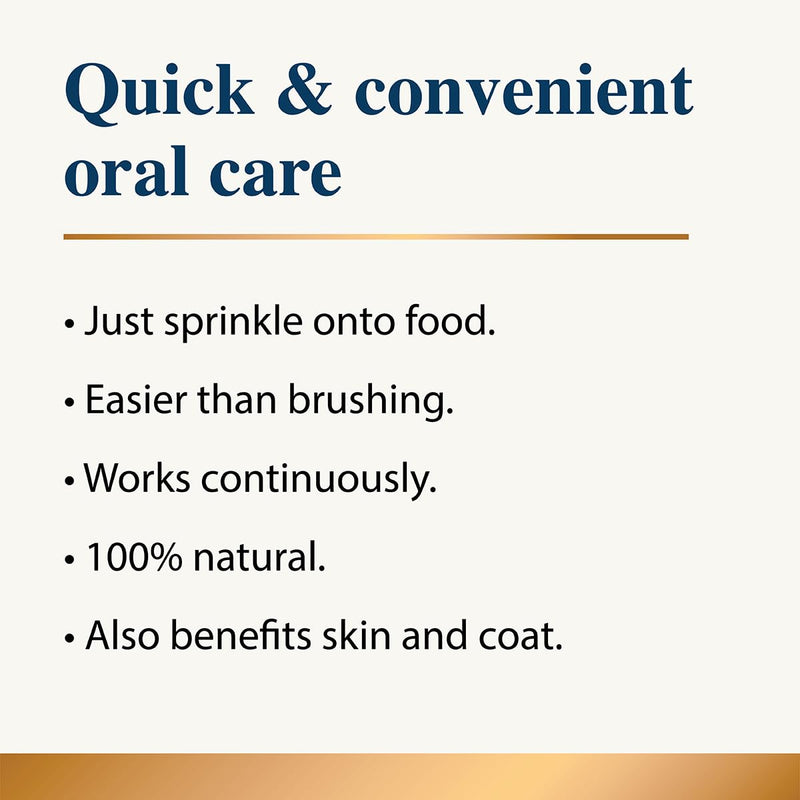 Dental with Mint Plaque Off for Dogs & Cats | 100% Natural Dental Powder to Gently Remove Tartar & Plaque and Prevent Bad Breath | Seaweed & Peppermint Blend | Skin & Coat Boost (200g)