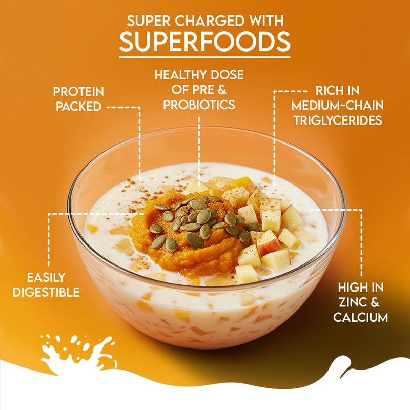 Pawfect Nature's Sip Goat Milk Powder with Pumpkin, Apple, Cinnamon & Pumpkin Seeds for Dogs- Easily Digestible- Pre & Probiotics- Healthy Topper- Hydration Support- 30 sachets (150g/5.29oz) Pumpkin, Apple & Cinnamon 5 g (Pack of 30)