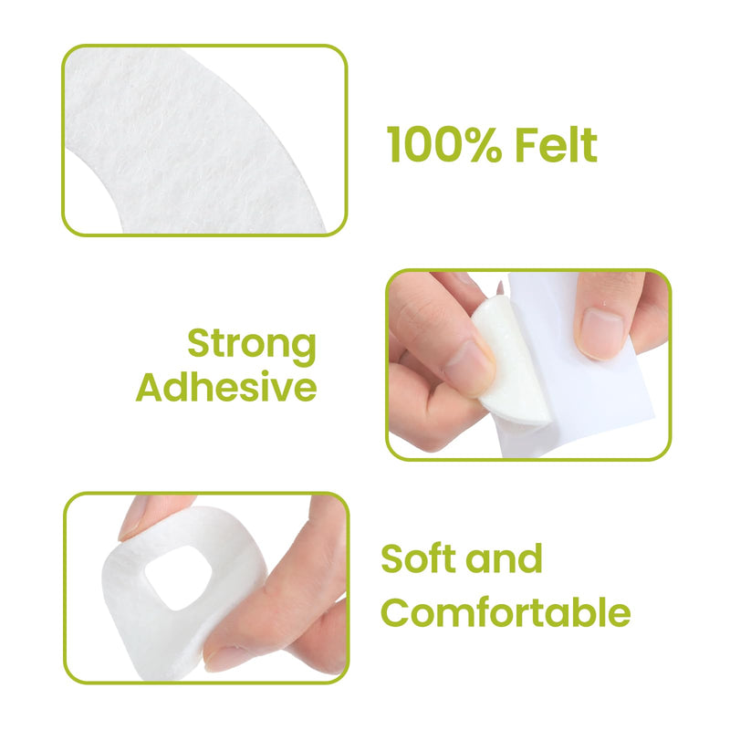 Bukihome Callus Cushions Corn Removers for Foot Bottom, 1/5" Thick Oval Corn Removers Callus Pads, Adhesive Corn Pads for Men & Women - Relieve Friction, Pressure & Shoe Rubbing (White, 42 Count) White - BeesActive Australia