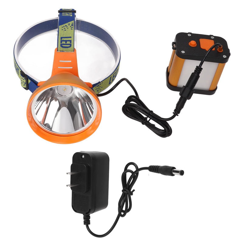 Miner Headlight Super Bright Adjustable Angle LED Headlamp with 6400mAh Lithium Battery US Plug 100V‑240V - BeesActive Australia